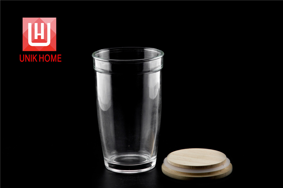 UNIK HOME Hot Sales Heat Resistant Manufacturer Custommized Glassware Transparent Glass Cup With Lid