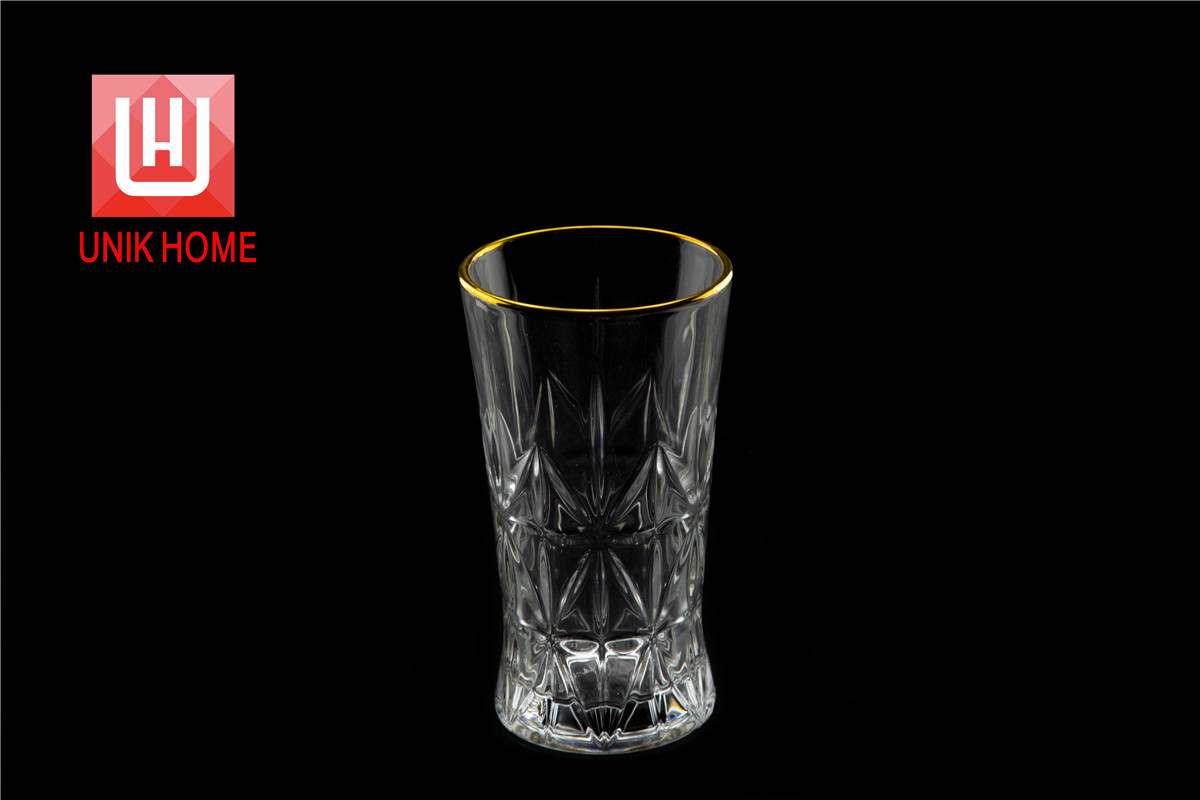 UNIK HOME Crystal Liquor Spirits Shot Glass Bar High Grade Golden Sake Vodka Small Shots Wine Glasses Cup Vasos De Cristal DM316-3JB