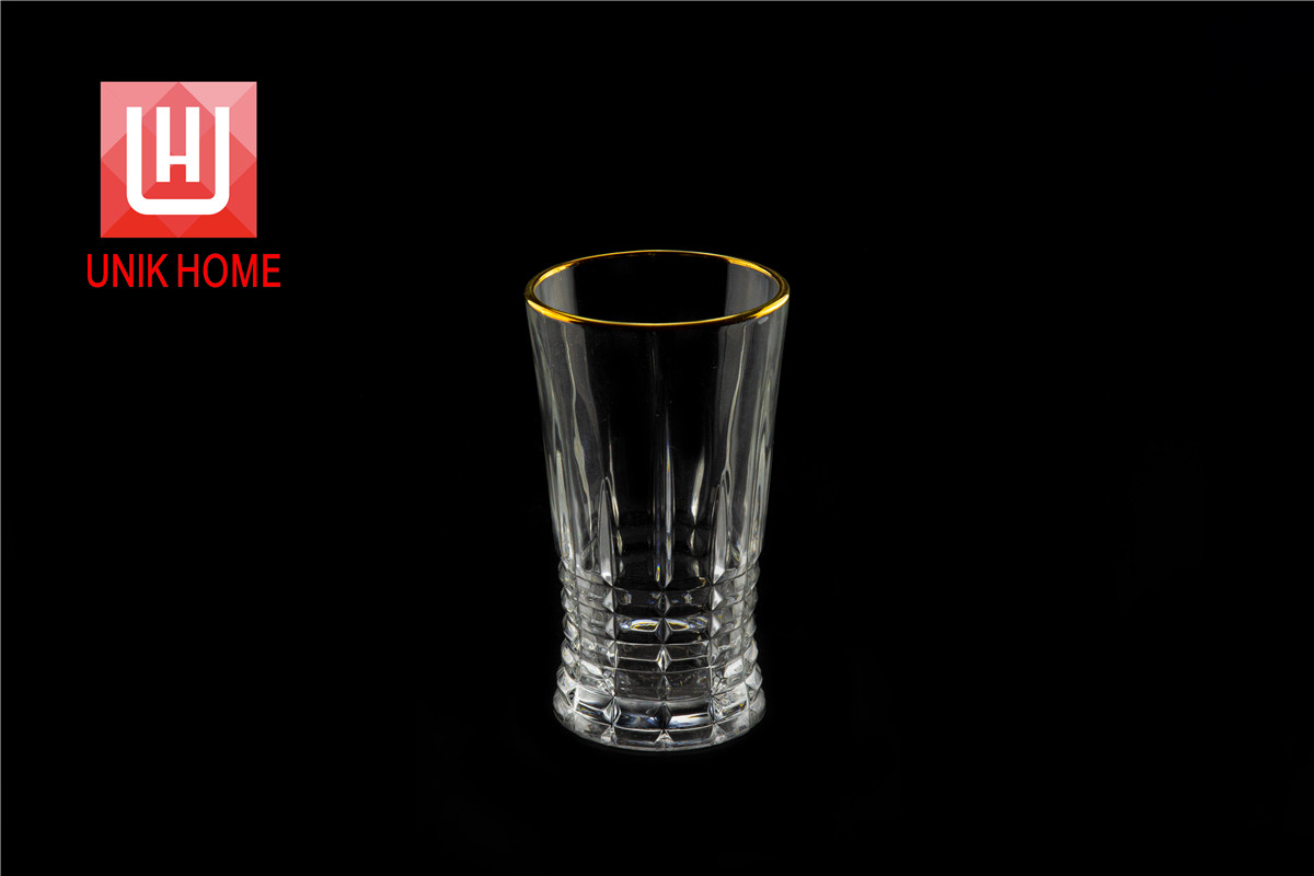 UNIK HOME Embossed Whiskey Glass Lead-free,Large Rock Glasses Whisky Tumbler for Scotch,Bourbon,Old Fashioned Cocktails,or Bar Drinks .Gifts DM317-2JB