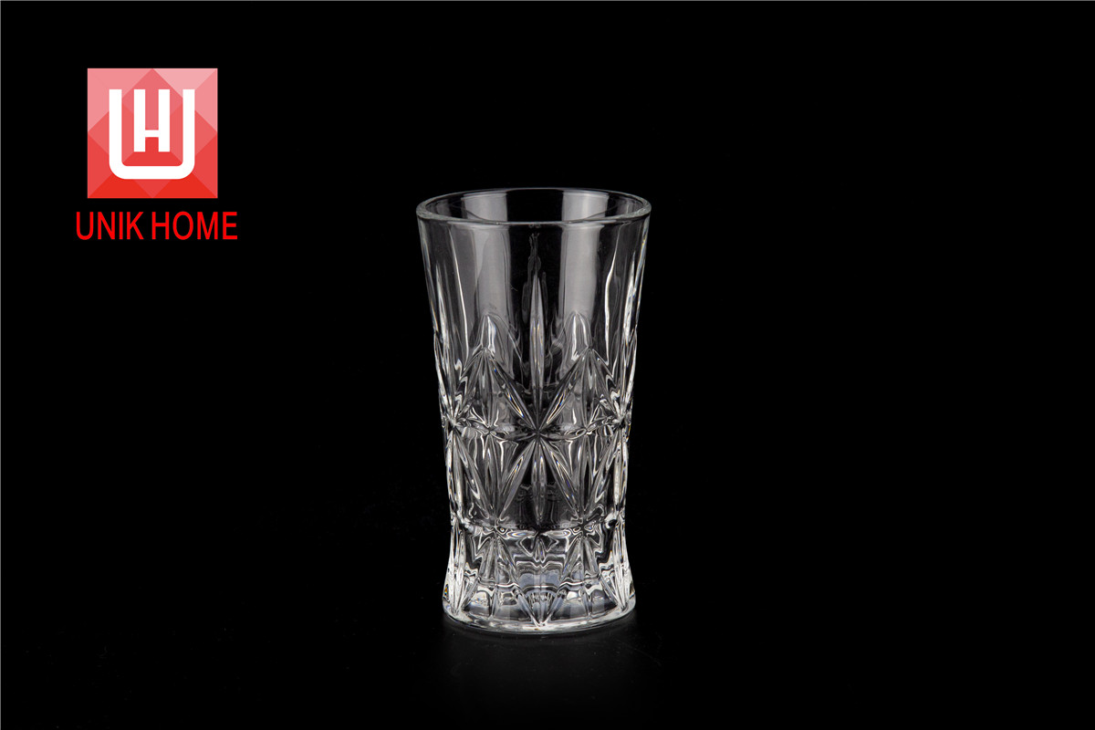 UNIK HOME Large Size Traditional Design Manufacturer Wholesale High Quality Engraved Whiskey Cup Glass Water Mug Tumbler