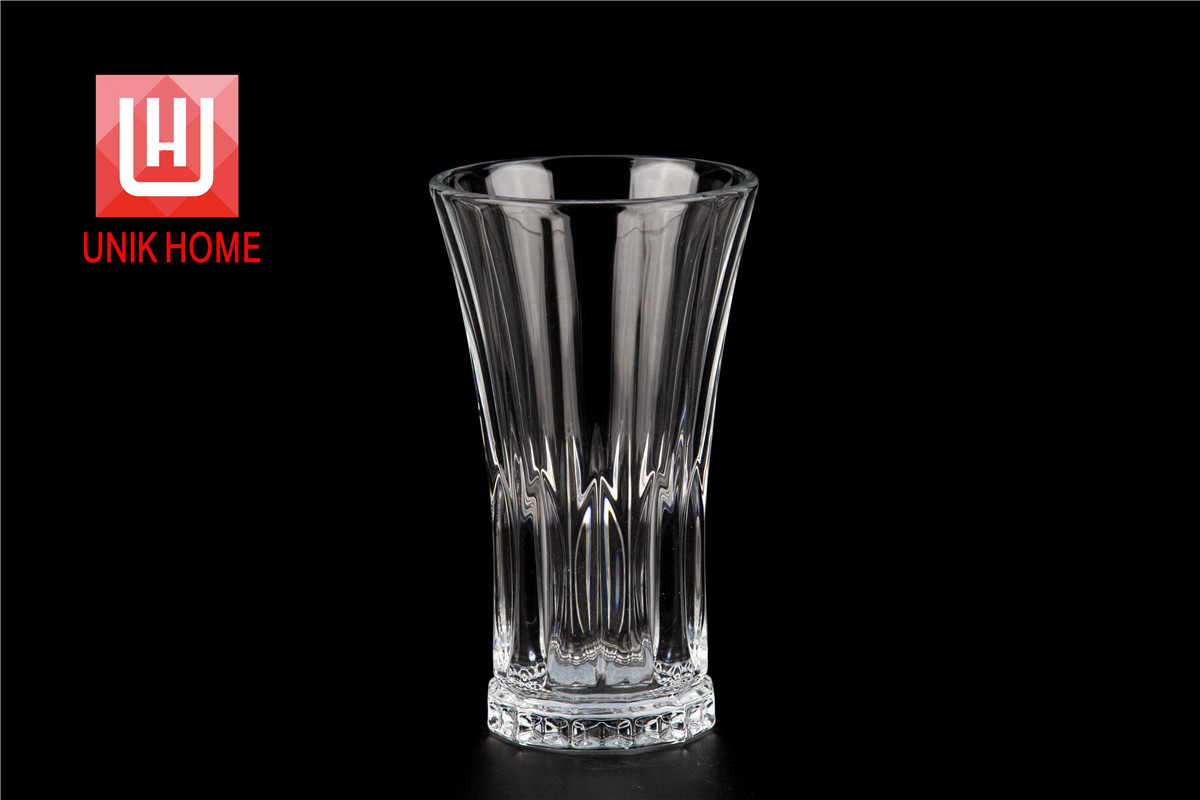 UNIK HOME Factory Direct Sales Glassware Classical Design Full Engraved Large Glass Juice Water Cup For Home Using