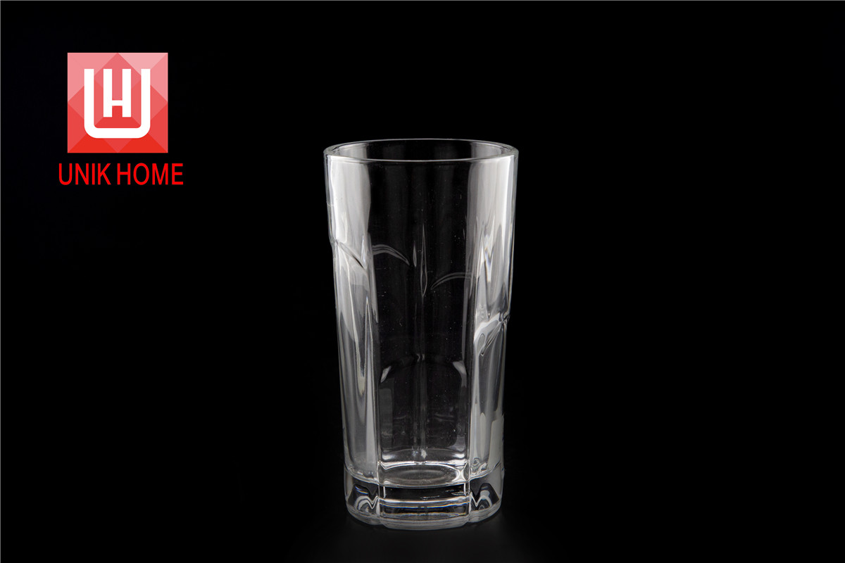 UNIK HOME Transparent Glass Juice Cup Manufacturer Customized Logo Glassware Promotional Mug For Common Used