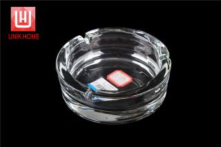 Wholesale unique products 2021 High Quality Clear Round Luxury Glass Cigar Ashtrays For Custom Logo G1017-2