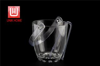 UNIK HOME Unique Design Classical Hot Sales Custommized Logo Glassware Transparent Glass Ice Bucket