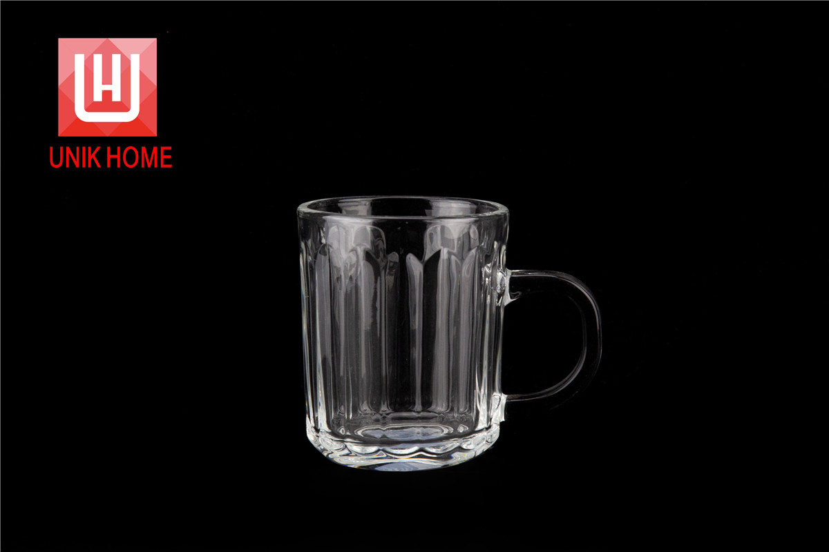 UNIK HOME Clear Glass Simple Design Tea Mug With Handle DM24