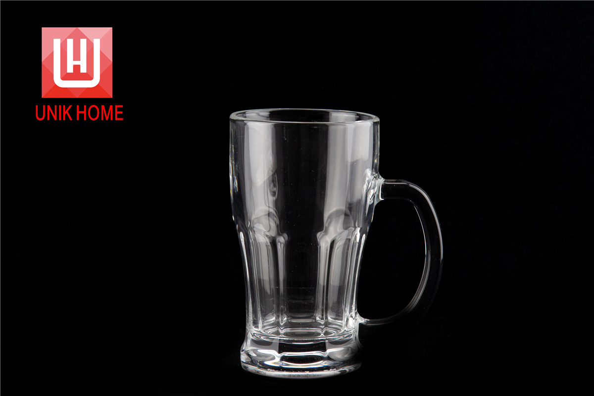 UNIK HOME High-white Wholesale Transparent Juice Tea Coffee Glass Drinking Mug with Handle DM112