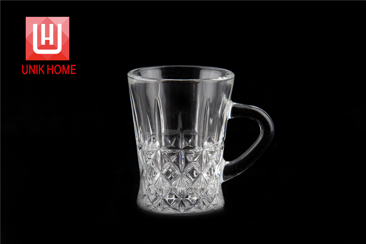 UNIK HOME 95ml Glass Mug With Handle For Beer Tea or Coffee DM268