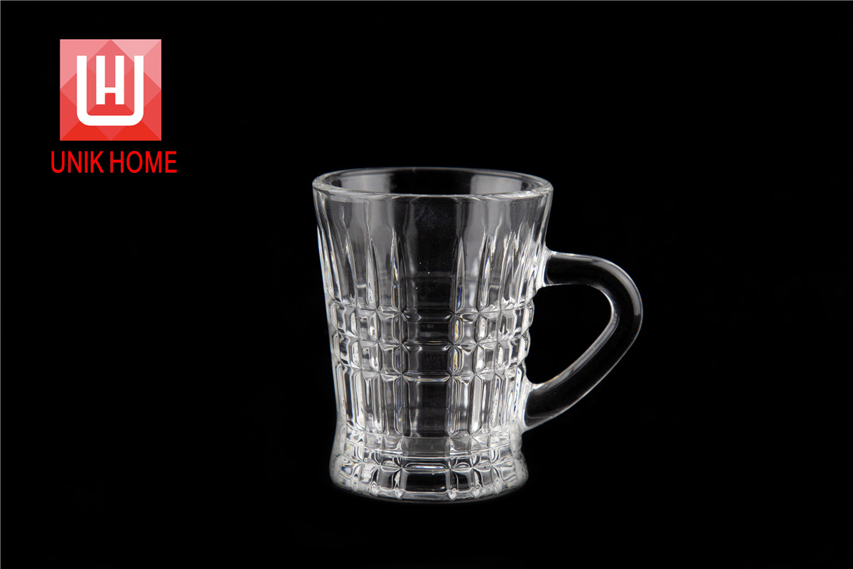 UNIK HOME Clear Glass Beer Mug Available Custom Printing Design Beer Cup With Handle DM269