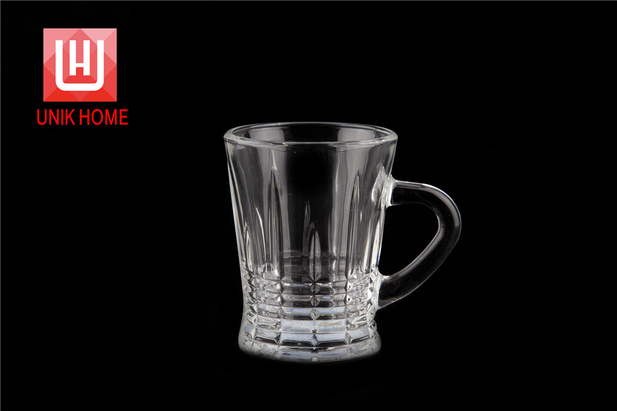 UNIK HOME Custom Available Clear Cuca Glass Beer Mug With Handle DM271