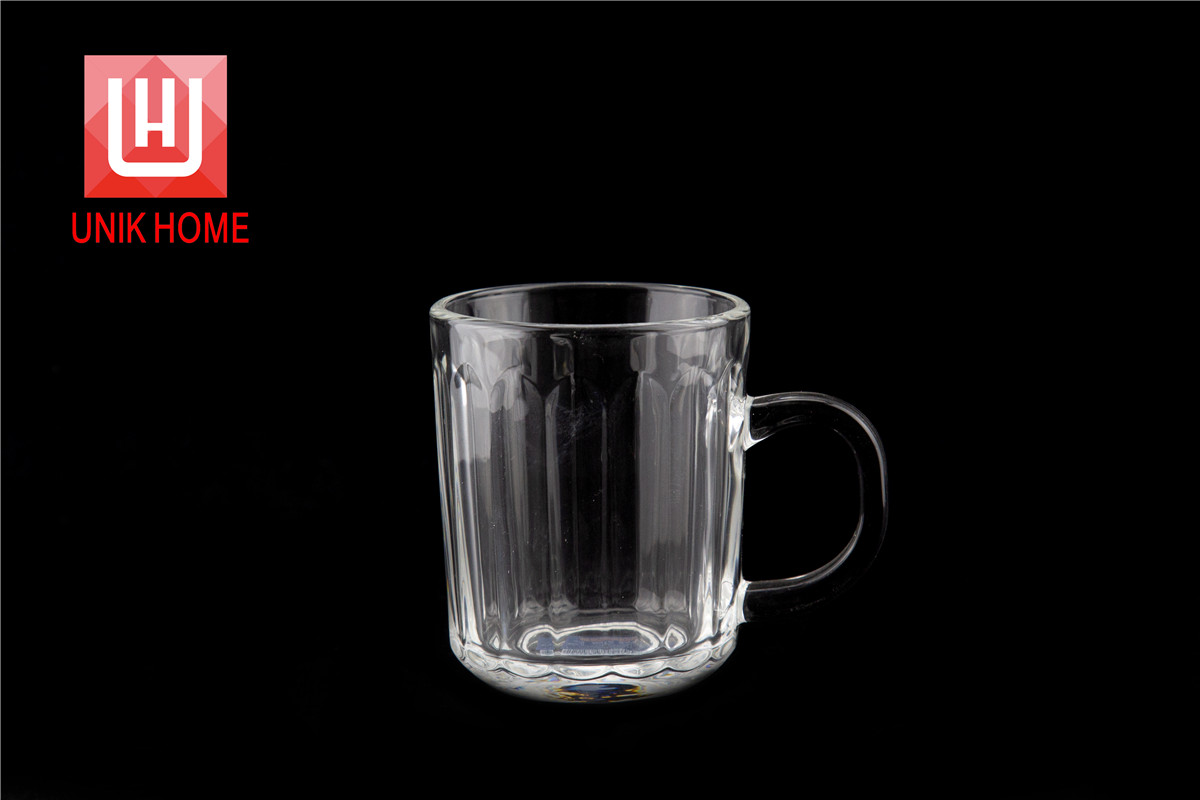 UNIK HOME 7.5oz Clear Mug Glass For Water ZB24