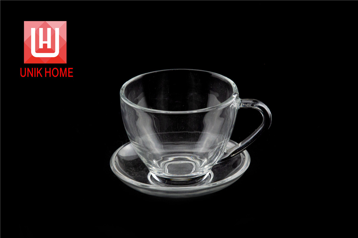 UNIK HOME Transparent Glass Cup Single Layer Manufacturer Customized Glass Coffee Cup For Bar Restaurant Using