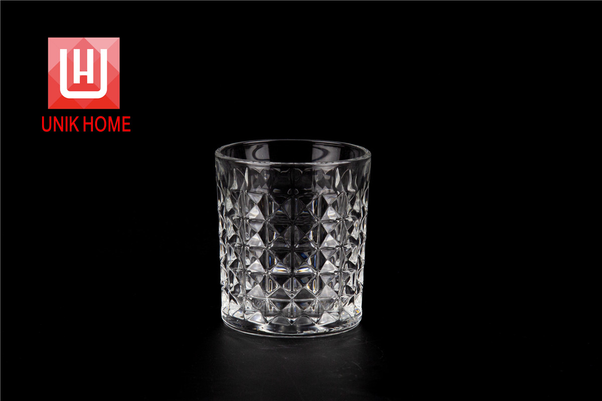 UNIK HOME Classical Engraved Design Whiskey Glass Cup Wholesale Transparent Tumbler Glassware