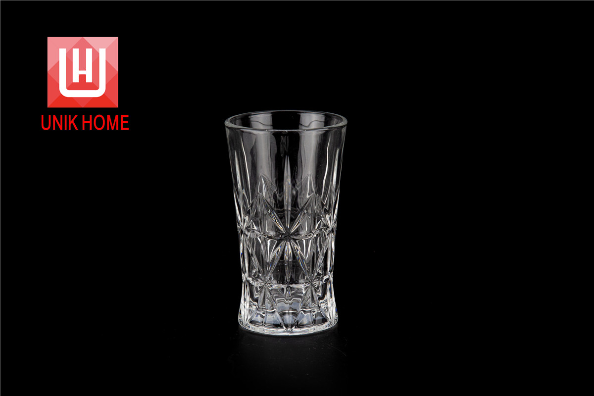 UNIK HOME Manufacturer Customized High Quality Engraved Whiskey Cup Heat Resistant Glass Mug Tumbler Middle Size