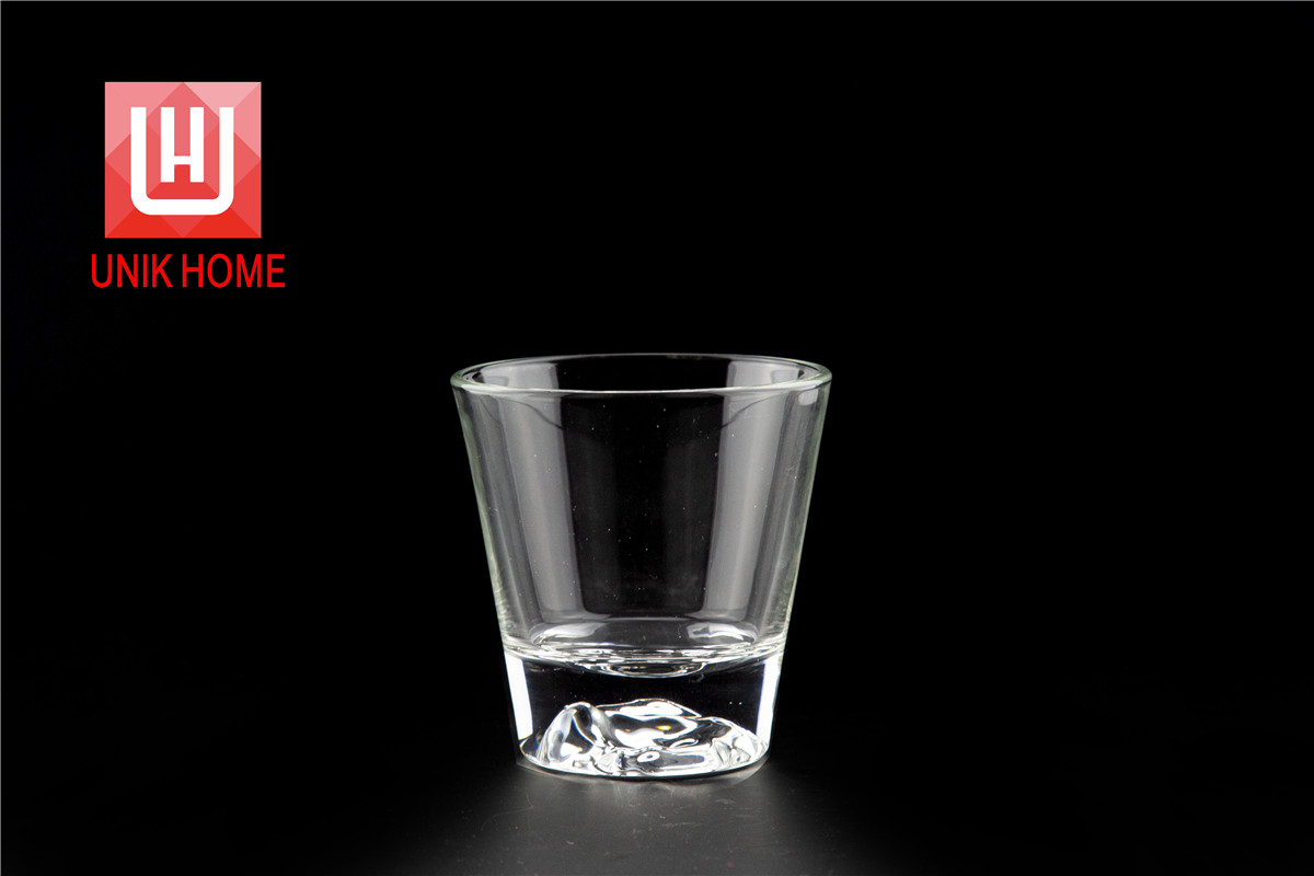 UNIK HOME Transparent Bullet Glass Wine Cup Wholesale Whiskey Cup High Quality Restaurant Glassware With Thick Bottom