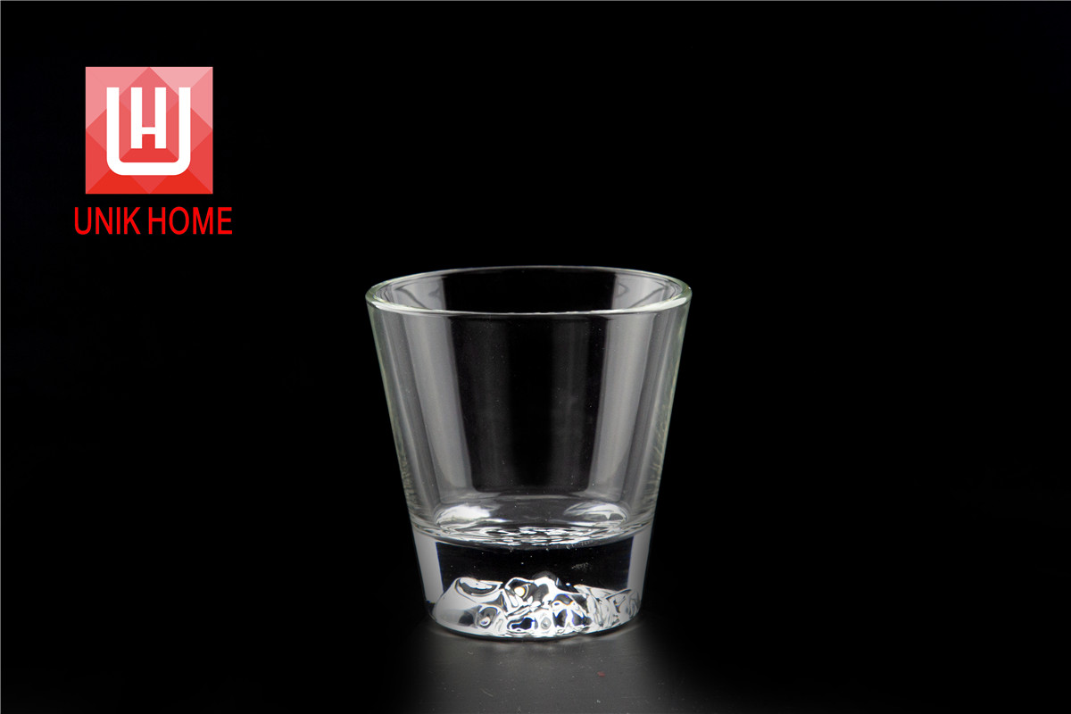 UNIK HOME Transparent Bullet Glass Wine Cup Hot Sales Whiskey Cup Heat Resistant Glassware With Thick Bottom