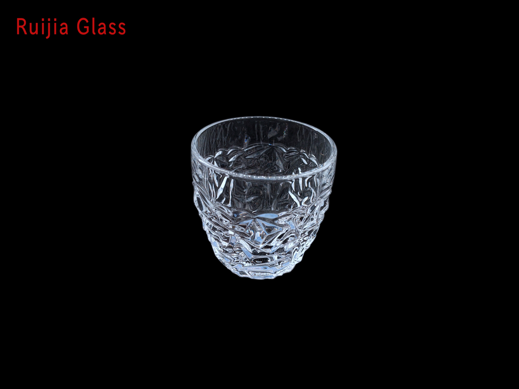 RUIJIA GLASS Copo de Leite em Vidro Vintage de Alívio da Moda Presentes de Casamento de Aniversário de 390 ml Copos de Banheiro RJCB321-2