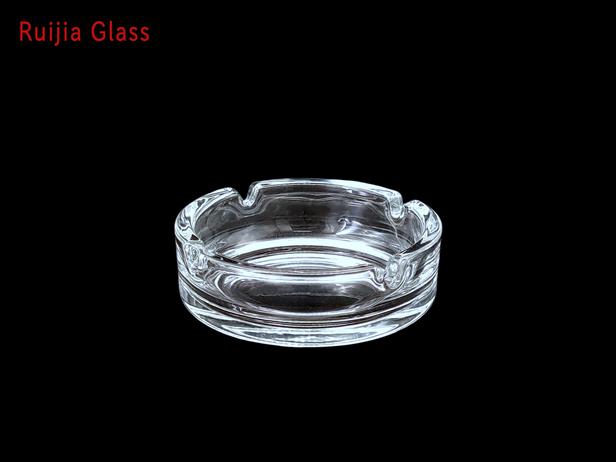 RUIJIA GLASS Cinzeiro de Cristal de Vidro Estilo Redondo Clássico RJCBPH158A-2