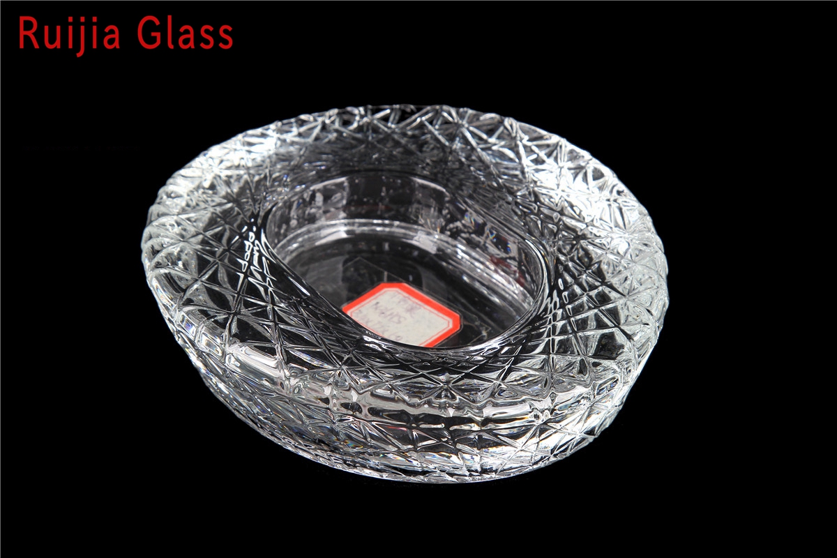 RUIJIA GLASS Cinzeiro Amostra Grátis de Vidro Personalize o Estilo do Ninho do Pássaro do Cinzeiro de Cristal NEST-1