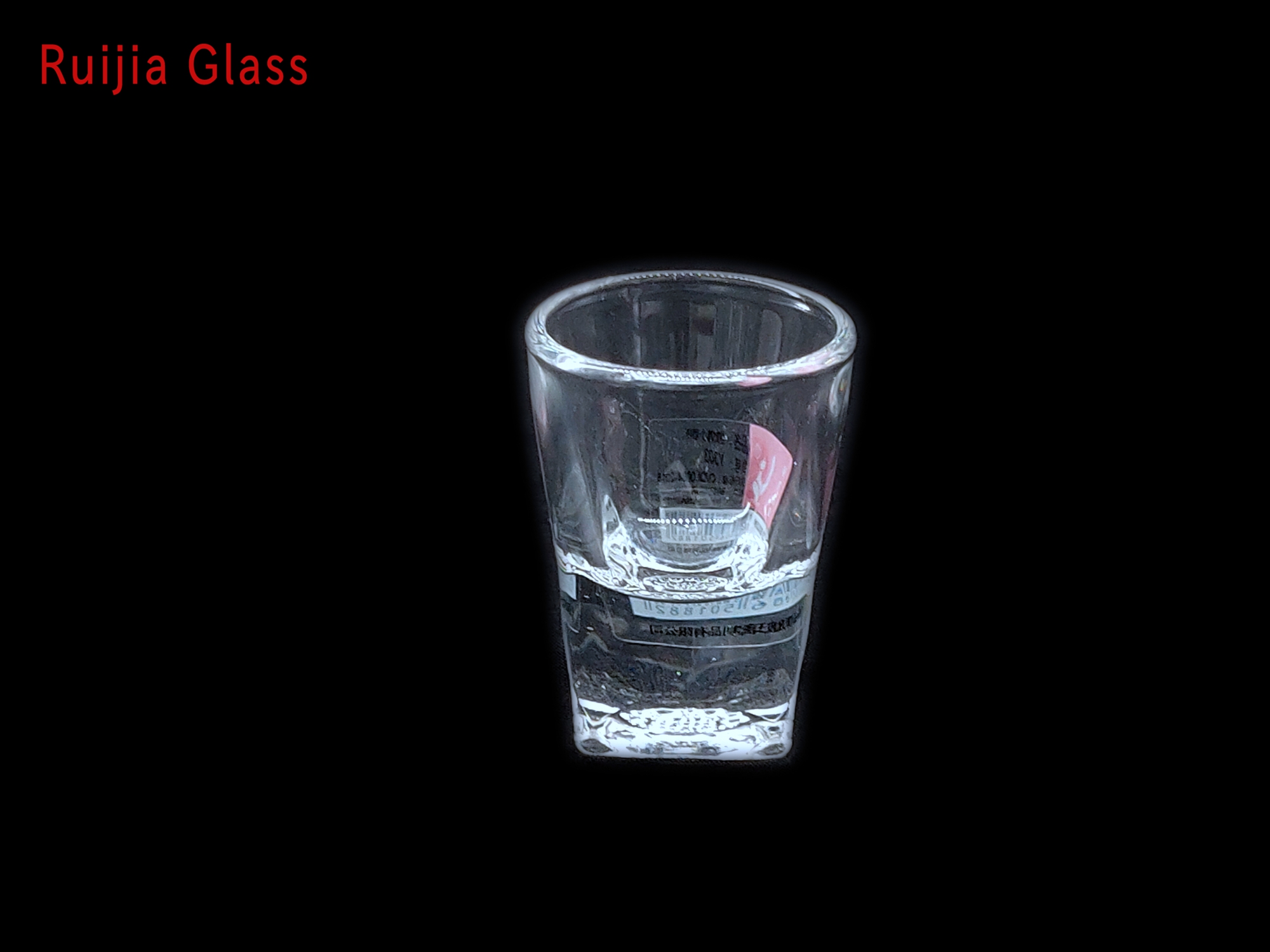 RUIJIA GLASS Copo de Licor de 25 ml Copo de Vodka Barato com Fundo Espresso Quadrado RJCBY303