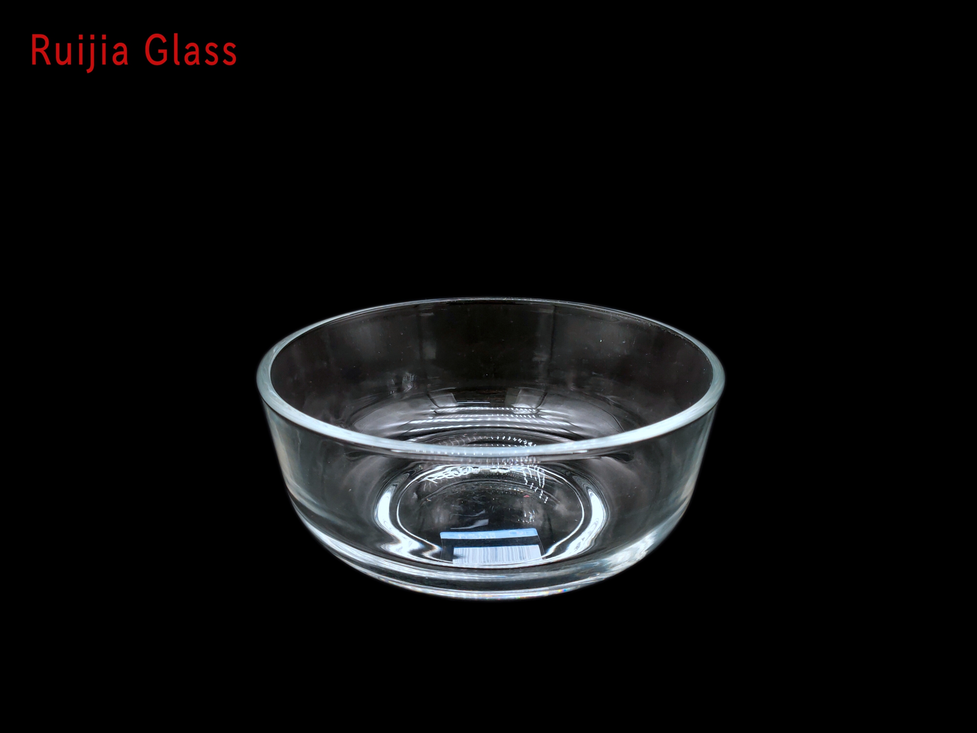 RUIJIA GLASS Tigela de Salada de Sobremesa de Sorvete de Vidro Branco Transparente Feito à Máquina RJCBW803-1