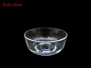 RUIJIA GLASS Tigela de Salada de Sobremesa de Sorvete de Vidro Branco Transparente Feito à Máquina RJCBW803-1