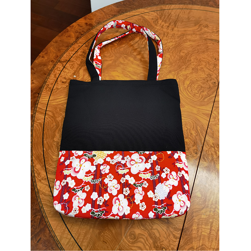 WBL-030-black Crepe tote bag