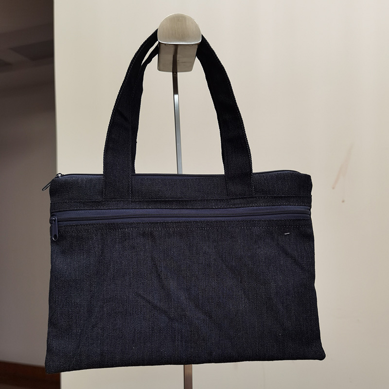 WBL-037-navy denim iPad bag