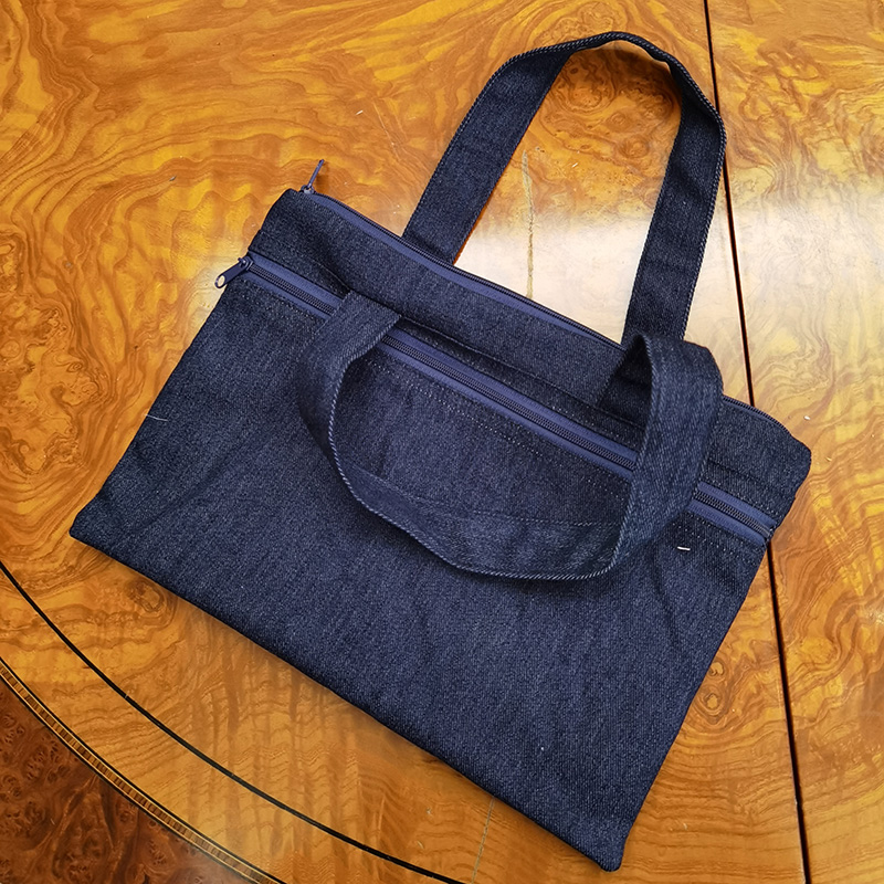 WBL-037-navy denim iPad bag