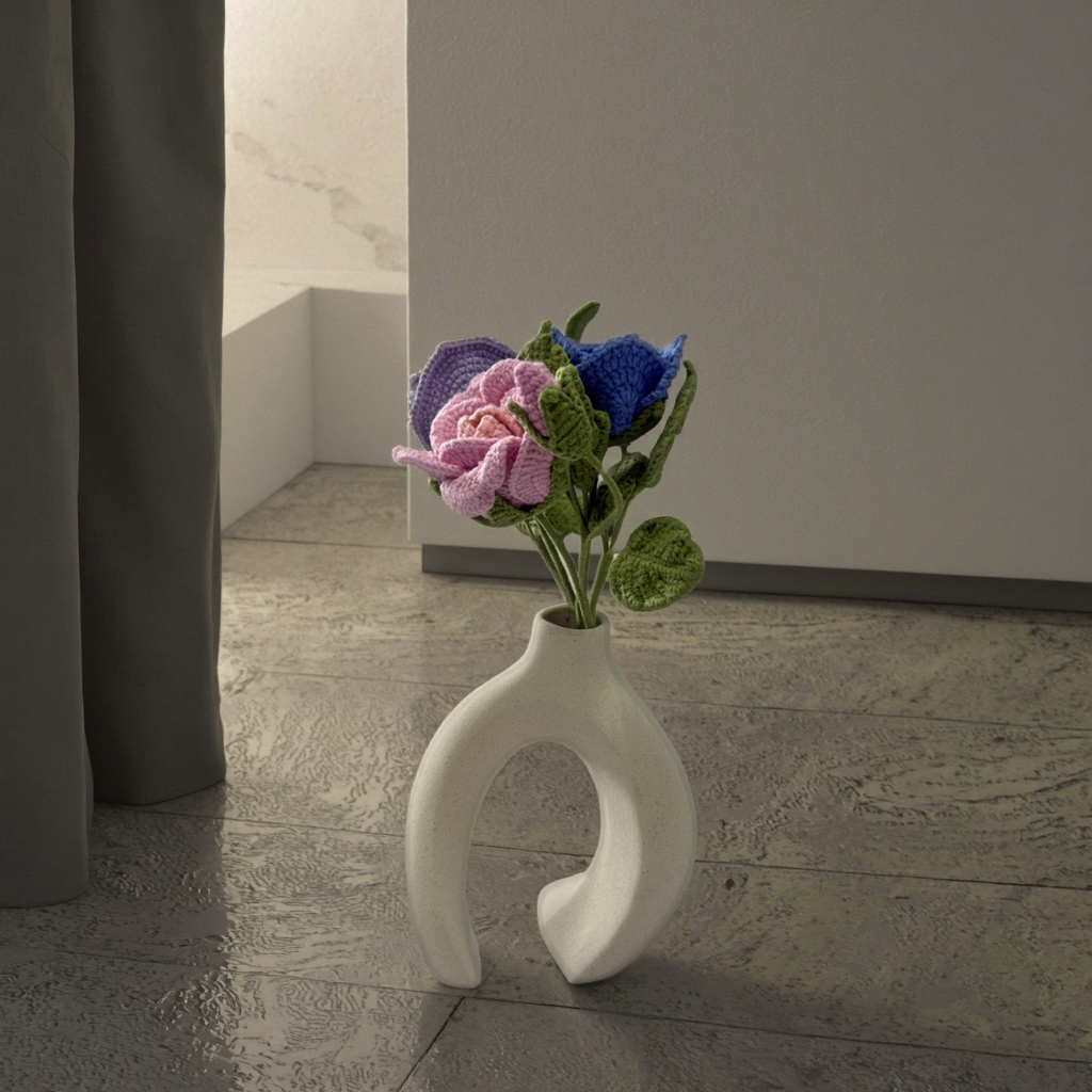 Handmade Crochet Bouquet(Vase Not Included)