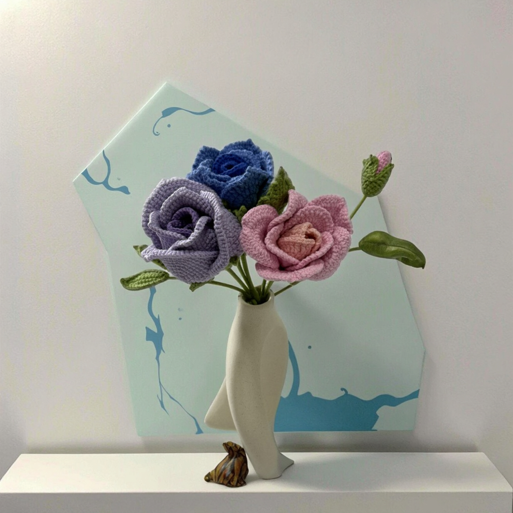 Handmade Crochet Bouquet(Vase Not Included)