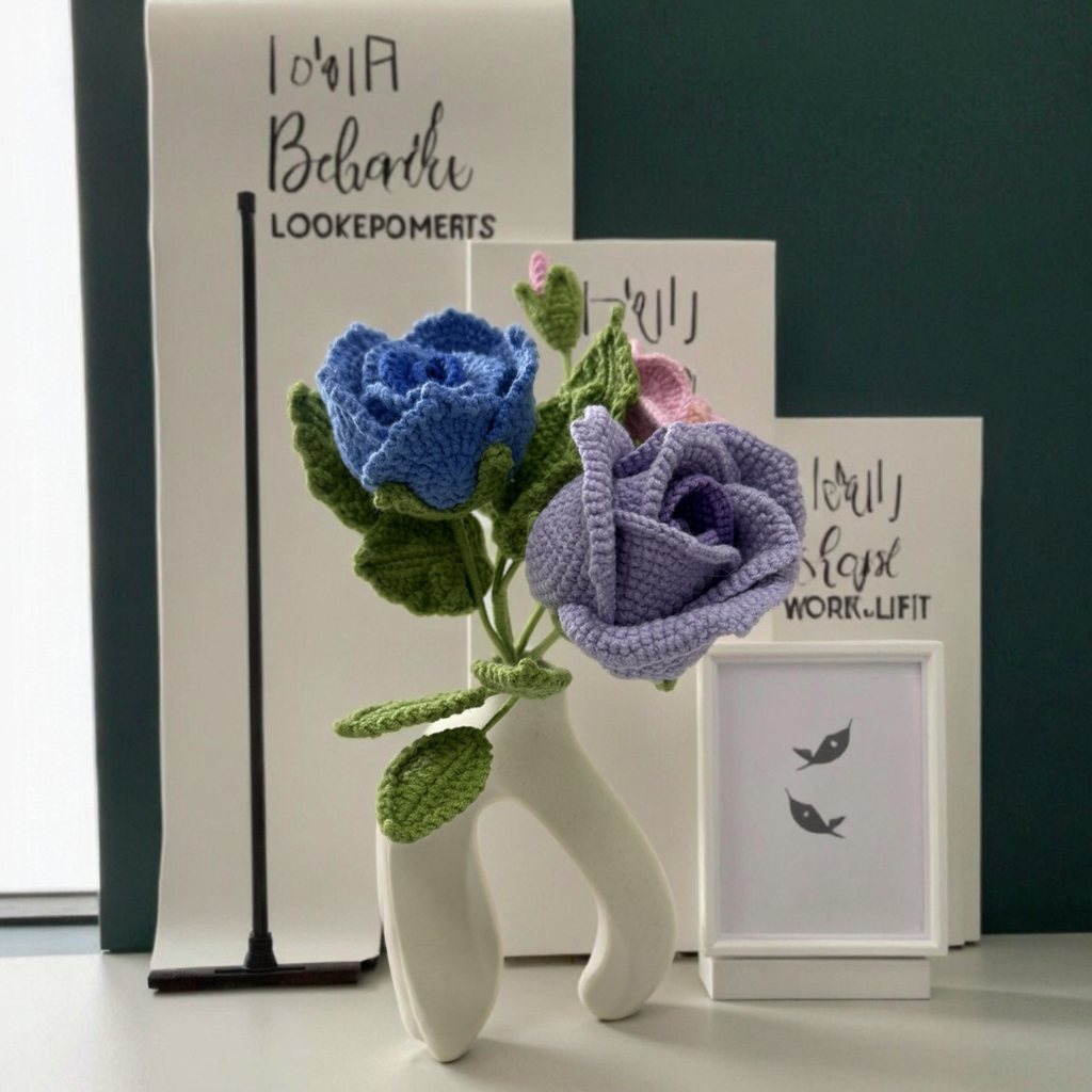Handmade Crochet Bouquet(Vase Not Included)