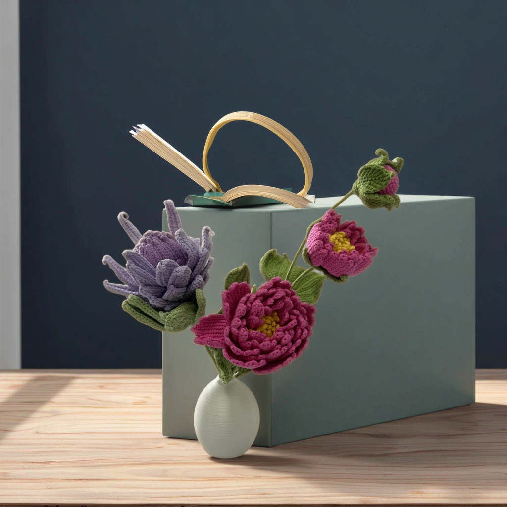 Handmade Crochet Bouquet(Vase Not Included)