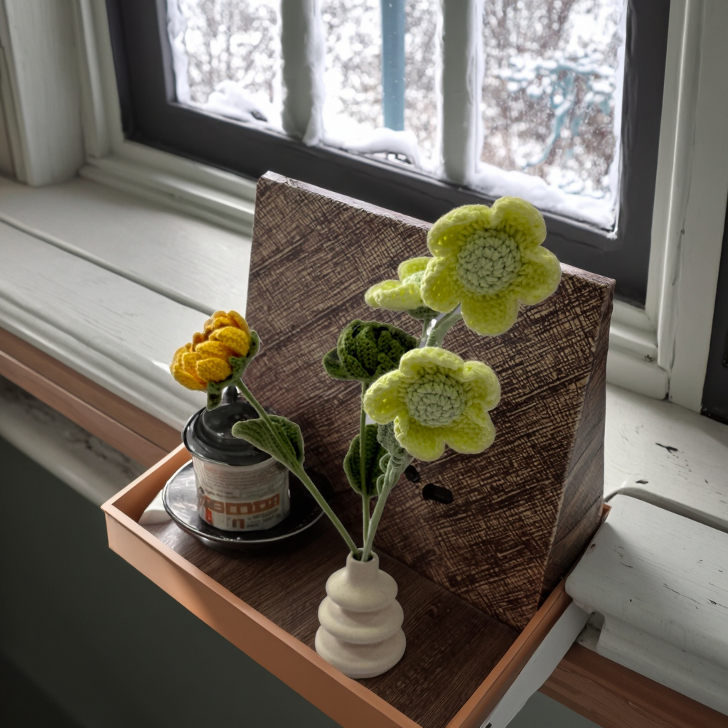 Handmade Crochet Bouquet(Vase Not Included)