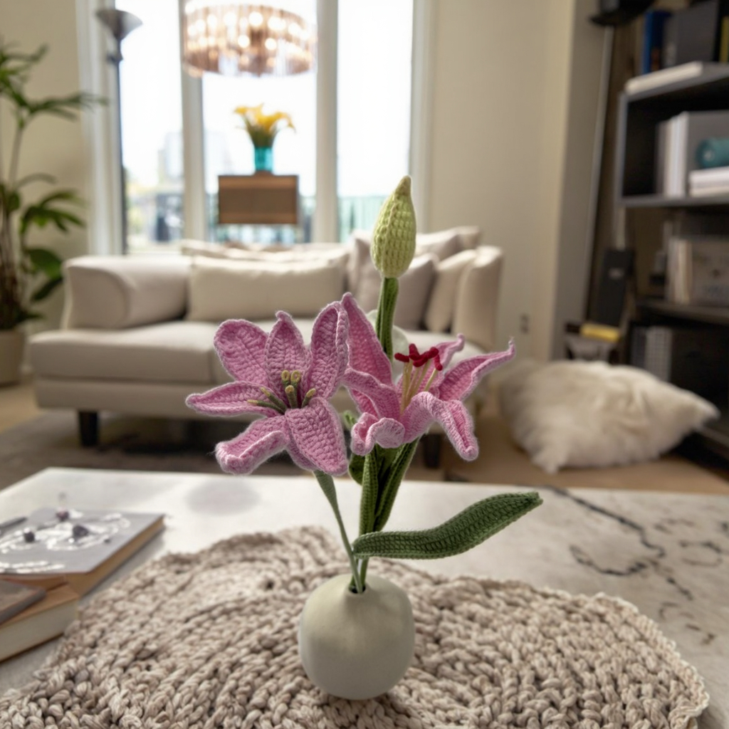 Handmade Crochet Bouquet(Vase Not Included)