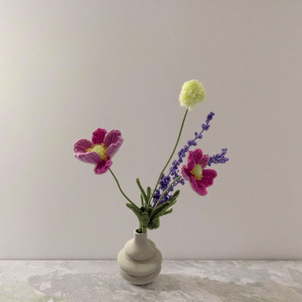 Handmade Crochet Bouquet(Vase Not Included)