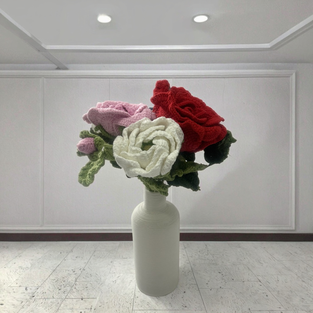 Handmade Crochet Bouquet(Vase Not Included)