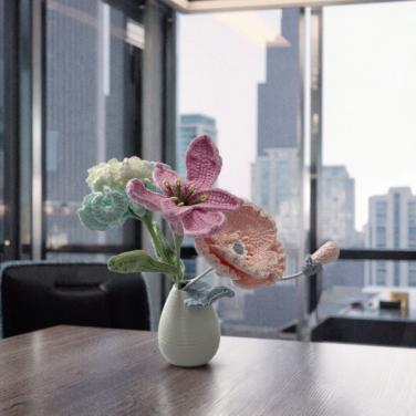 Handmade Crochet Bouquet(Vase Not Included)