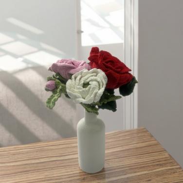 Handmade Crochet Bouquet(Vase Not Included)