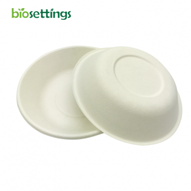 680ml Food Grade Biodegradable Disposable Sugarcane Bagasse Bowl