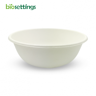 800ml PFAS Free Disposable Bagasse Compostable Biodegradable Food Bowl with Lids