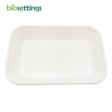 1000ml Sugarcane Bagasse PFAS Free Biodegradable To Go Box Bagasse Food Container