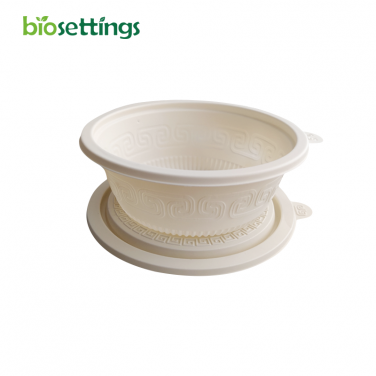 Disposable Eco-friendly Cornstarch Bowls for Food Salad Dessert