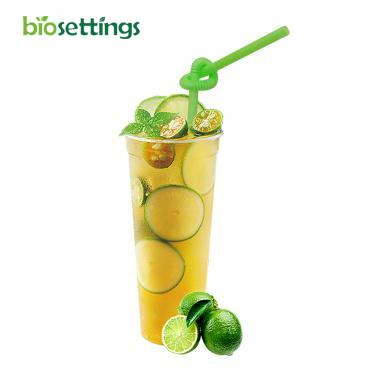Disposable PLA Drinking Straws Compostable Plant Based Smoothie Beverage Customized Straw