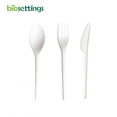 Disposable Biodegradable Compostable 6.5" PLA Cutlery CPLA Cutlery