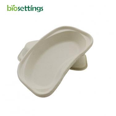 Newspaper Pulp 700ml Emesis Kidney Basin Disposible Trays Basin Disposable Carton Kidney Dishes Kidney-shape Plate