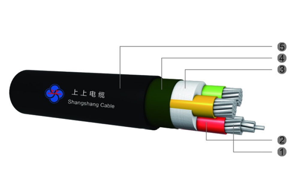 Cable de alimentación aislado XLPE del conductor de la aleación de aluminio (8030) de la baja tensión 0.6/1kV