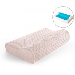 Memory foam wave shape pillow with cool gel