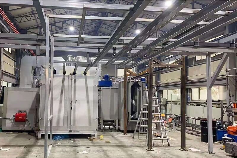 manual powder coating line