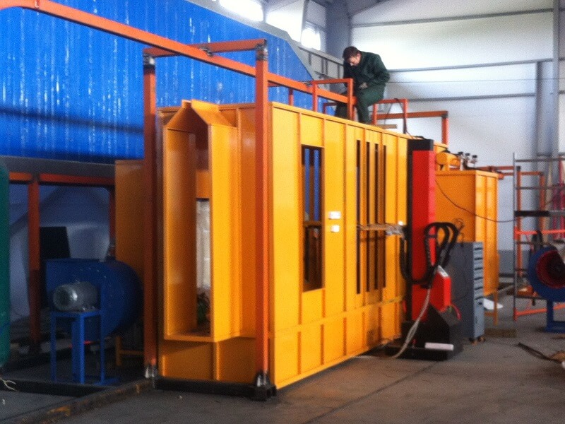 automatic powder spray booth