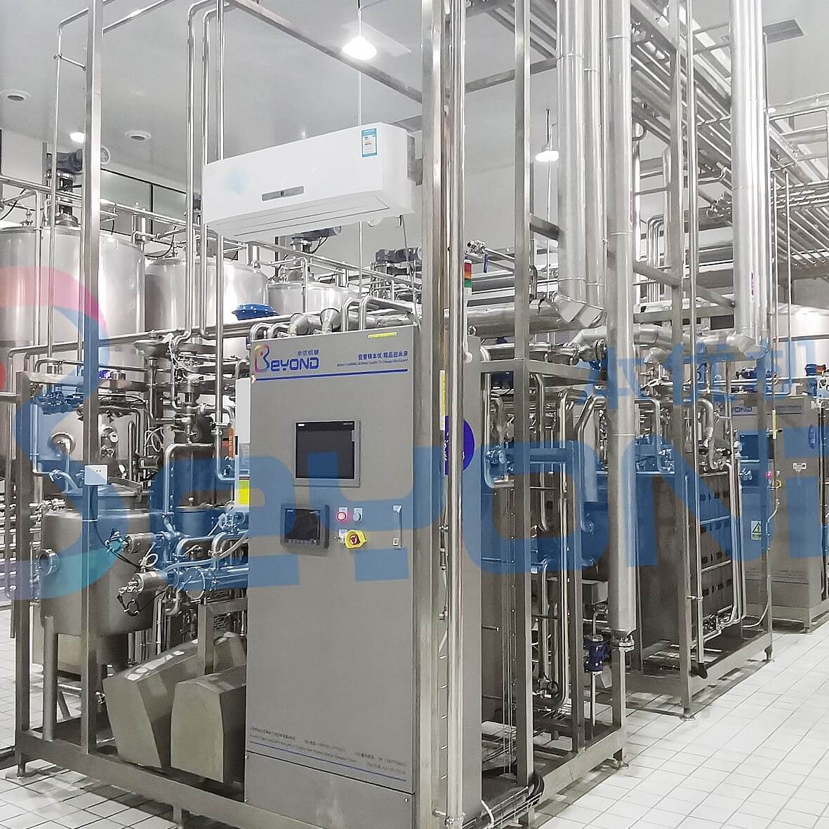 Pasteurized milk production line
